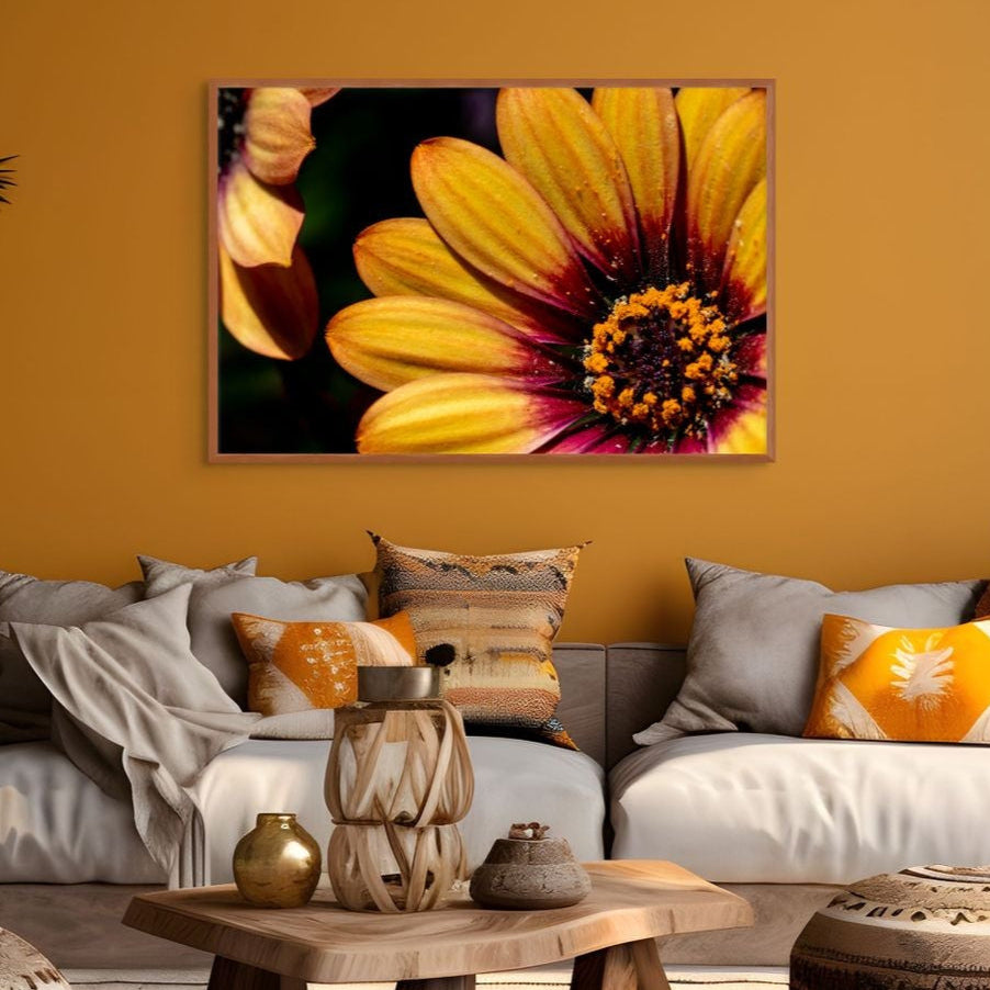 Macro Fotografie einer Blume Kunstvolle Wanddeko